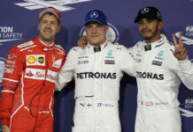 Абу-Даби-2017: Квалификация Sebastian Vettel, Valtteri Bottas, Lewis Hamilton