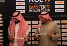 Результаты жеребьевки Гонки чемпионов Prince Abdulaziz, Prince Khalid at the draw for the Race Of Champions in Riyadh