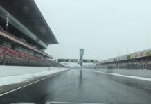 Круг по заснеженной трассе в Барселоне