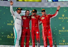 Австралия-2018: Гонка Lewis Hamilton, Sebastian Vettel, Kimi Raikkonen