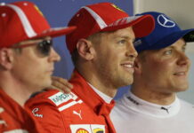 Бахрейн-2018: Квалификация Kimi Raikkonen, Sebastian Vettel, Valtteri Bottas