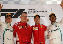 Бахрейн-2018: Гонка Valtteri Bottas, Sebastian Vettel, Lewis Hamilton