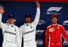 Испания-2018: Квалификация Valtteri Bottas, Lewis Hamilton, Sebastian Vettel
