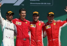 Великобритания-2018: Гонка Lewis Hamilton, Sebastian Vettel, Kimi Raikkonen