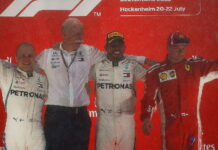 Германия-2018: Гонка Lewis Hamilton, Valtteri Bottas, Kimi Raikkonen