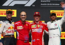 США-2018: Гонка Kimi Raikkonen, Max Verstappen, Lewis Hamilton
