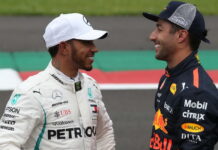 Льюис Хэмилтон: «Стартовать позади Red Bull не так уж плохо» Lewis Hamilton, Daniel Ricciardo