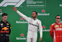 Бразилия-2018: Гонка Lewis Hamilton, Max Verstappen, Kimi Raikkonen