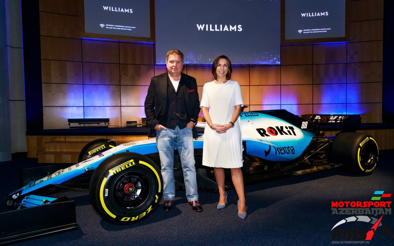 Jonathan Kendrick, ROKiT founder, and Claire Williams, Deputy Team Principal of ROKiT Williams Racing