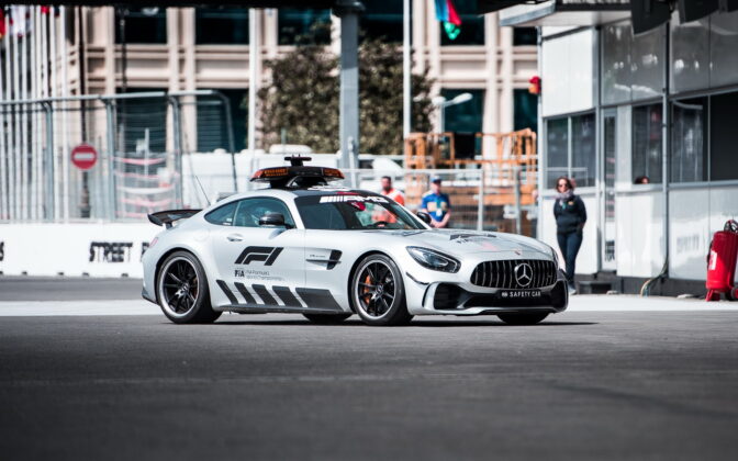 Safety Car. 27.04.2018. Formula 1 World Championship, Rd 4, Azerbaijan Grand Prix, Baku Street Circuit, Azerbaijan, Practice Day. - www.automotorsport.az, EMail: info@automotorsport.az - copy of publication required for printed pictures. Every used picture is fee-liable. © Copyright: automotorsport.az