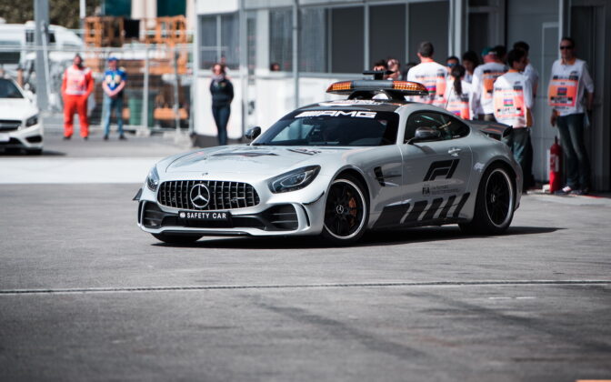 Safety Car. 27.04.2018. Formula 1 World Championship, Rd 4, Azerbaijan Grand Prix, Baku Street Circuit, Azerbaijan, Practice Day. - www.automotorsport.az, EMail: info@automotorsport.az - copy of publication required for printed pictures. Every used picture is fee-liable. © Copyright: automotorsport.az