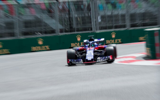 Brendon Hartley (NZL) Toro Rosso. 27.04.2018. Formula 1 World Championship, Rd 4, Azerbaijan Grand Prix, Baku Street Circuit, Azerbaijan, Practice Day. - www.automotorsport.az, EMail: info@automotorsport.az - copy of publication required for printed pictures. Every used picture is fee-liable. © Copyright: automotorsport.az