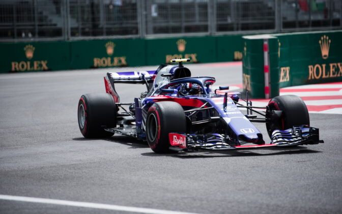 Pierre Gasly (FRA) Toro Rosso. 27.04.2018. Formula 1 World Championship, Rd 4, Azerbaijan Grand Prix, Baku Street Circuit, Azerbaijan, Practice Day. - www.automotorsport.az, EMail: info@automotorsport.az - copy of publication required for printed pictures. Every used picture is fee-liable. © Copyright: automotorsport.az