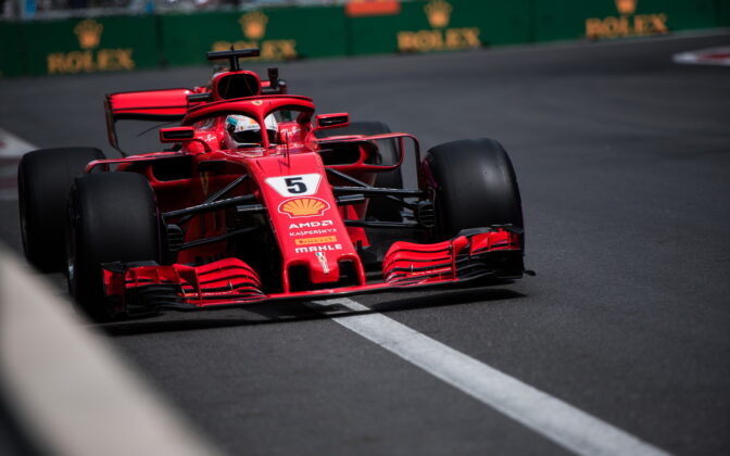 Sebastian Vettel (GER) Scuderia Ferrari. 27.04.2018. Formula 1 World Championship, Rd 4, Azerbaijan Grand Prix, Baku Street Circuit, Azerbaijan, Practice Day. - www.automotorsport.az, EMail: info@automotorsport.az - copy of publication required for printed pictures. Every used picture is fee-liable. © Copyright: automotorsport.az
