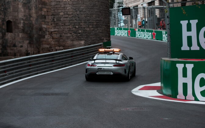 Safety Car. 28.04.2018. Formula 1 World Championship, Rd 4, Azerbaijan Grand Prix, Baku Street Circuit, Azerbaijan, Qualifying Day. - www.automotorsport.az, EMail: info@automotorsport.az - copy of publication required for printed pictures. Every used picture is fee-liable. © Copyright: automotorsport.az