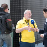 Rahim N. Aliyev and Rufat Hamzayev (AzTV). 28.04.2018. Formula 1 World Championship, Rd 4, Azerbaijan Grand Prix, Baku Street Circuit, Azerbaijan, Qualifying Day. - www.automotorsport.az, EMail: info@automotorsport.az - copy of publication required for printed pictures. Every used picture is fee-liable. © Copyright: automotorsport.az