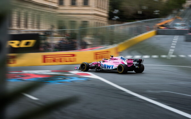 Sergio Perez (MEX) Force India F1 Team. 29.04.2018. Formula 1 World Championship, Rd 4, Azerbaijan Grand Prix, Baku Street Circuit, Azerbaijan, Race Day. - www.automotorsport.az, EMail: info@automotorsport.az - copy of publication required for printed pictures. Every used picture is fee-liable. © Copyright: automotorsport.az