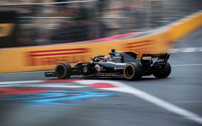 Carlos Sainz Jr (ESP) Renault Sport F1 Team. 29.04.2018. Formula 1 World Championship, Rd 4, Azerbaijan Grand Prix, Baku Street Circuit, Azerbaijan, Race Day. - www.automotorsport.az, EMail: info@automotorsport.az - copy of publication required for printed pictures. Every used picture is fee-liable. © Copyright: automotorsport.az