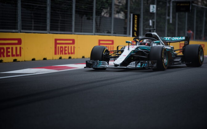 Lewis Hamilton (GBR) Mercedes AMG Petronas Motorsport. 29.04.2018. Formula 1 World Championship, Rd 4, Azerbaijan Grand Prix, Baku Street Circuit, Azerbaijan, Race Day. - www.automotorsport.az, EMail: info@automotorsport.az - copy of publication required for printed pictures. Every used picture is fee-liable. © Copyright: automotorsport.az