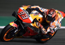 Маркес стал быстрейшим во второй тренировке в Катаре с рекордом трассы Marc Marquez