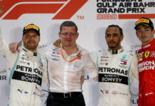 Бахрейн-2019: Гонка Valtteri Bottas, Lewis Hamilton, Charles Leclerc