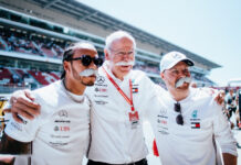 В Mercedes провожают Дитера Цетше Lewis Hamilton, Dieter Zetsche, Valtteri Bottas