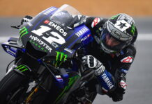 Виньялес стал быстрейшим в дождевой тренировке Maverick Vinales