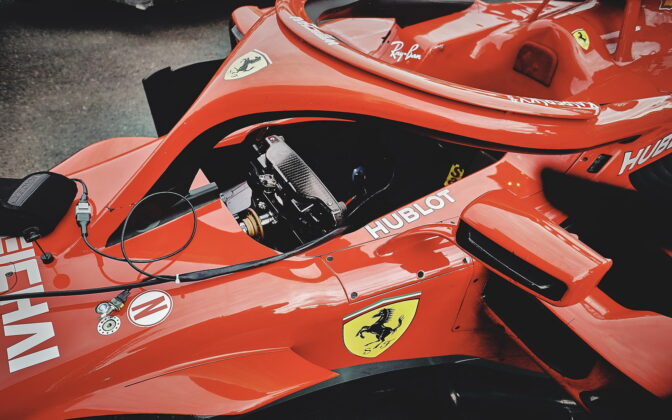 Ferrari logo. 29.04.2018. Formula 1 World Championship, Rd 4, Azerbaijan Grand Prix, Baku Street Circuit, Azerbaijan, Race Day. - www.automotorsport.az, EMail: info@automotorsport.az - copy of publication required for printed pictures. Every used picture is fee-liable. © Copyright: automotorsport.az