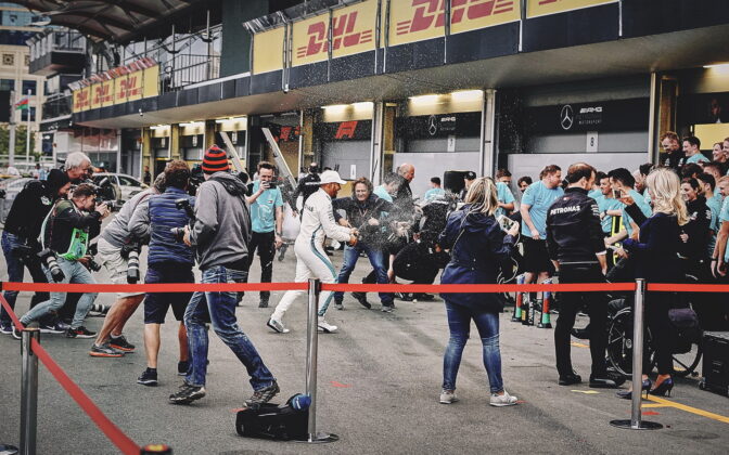 1st place for Lewis Hamilton (GBR) Mercedes AMG Petronas Motorsport. 29.04.2018. Formula 1 World Championship, Rd 4, Azerbaijan Grand Prix, Baku Street Circuit, Azerbaijan, Race Day. - www.automotorsport.az, EMail: info@automotorsport.az - copy of publication required for printed pictures. Every used picture is fee-liable. © Copyright: automotorsport.az