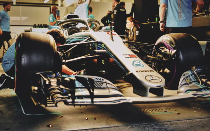 Mercedes AMG Petronas Motorsport. 29.04.2018. Formula 1 World Championship, Rd 4, Azerbaijan Grand Prix, Baku Street Circuit, Azerbaijan, Race Day. - www.automotorsport.az, EMail: info@automotorsport.az - copy of publication required for printed pictures. Every used picture is fee-liable. © Copyright: automotorsport.az