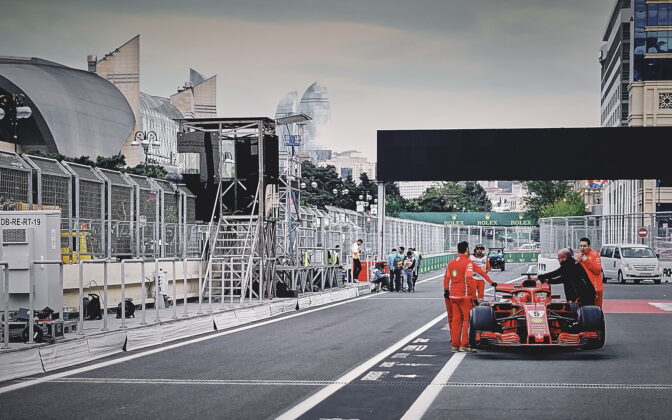 Race day. 29.04.2018. Formula 1 World Championship, Rd 4, Azerbaijan Grand Prix, Baku Street Circuit, Azerbaijan, Race Day. - www.automotorsport.az, EMail: info@automotorsport.az - copy of publication required for printed pictures. Every used picture is fee-liable. © Copyright: automotorsport.az