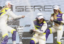 Победу в Мизано одержала Джейми Чэдвик Beitske Visser, Jamie Chadwick, Fabienne Wohlwend