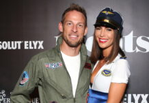 В семье Баттона назвали имя сына Jenson Button, Brittny Ward