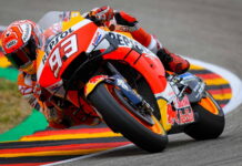 Маркес закончил лидером вторую тренировку Гран При Германии Marc Marquez