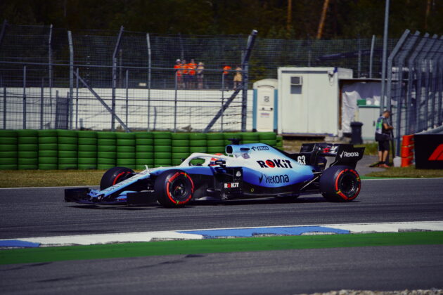 George Russell, Williams - 26.07.2019. Formula 1 World Championship, Rd 11, German Grand Prix, Hockenheim, Germany, Practice Day. - www.automotorsport.az, EMail: info@automotorsport.az - copy of publication required for printed pictures. Every used picture is fee-liable. © Copyright: automotorsport.az