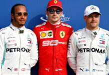 Италия-2019: Хаос в конце и второй подряд поул у Леклера Lewis Hamilton, Charles Leclerc, Valtteri Bottas