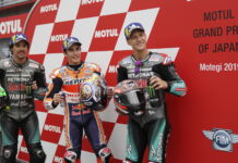Маркес впервые в карьере выиграл квалификацию в Мотеги Franco Morbidelli, Marc Marquez, Fabio Quartararo