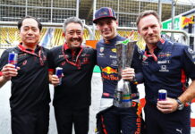Макс Ферстаппен: У команды одна цель – титул Toyoharu Tanabe, Masashi Yamamoto, Max Verstappen, Christian Horner