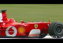 Мик Шумахер за рулём чемпионской Ferrari F2002