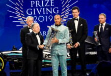 В Париже прошла ежегодная гала-церемония FIA Chase Carey, Jean Todt, Lewis Hamilton, Toto Wolff, Valtteri Bottas