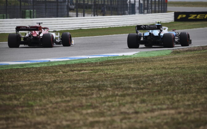 Kimi Raikkonen, Alfa Romeo, Robert Kubica, Williams - 27.07.2019. Formula 1 World Championship, Rd 11, German Grand Prix, Hockenheim, Germany, Qualifying Day. - www.automotorsport.az, EMail: info@automotorsport.az - copy of publication required for printed pictures. Every used picture is fee-liable. © Copyright: automotorsport.az