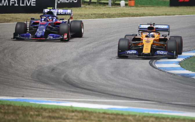 Alexander Albon, Toro Rosso, Carlos Sainz, McLaren - 27.07.2019. Formula 1 World Championship, Rd 11, German Grand Prix, Hockenheim, Germany, Qualifying Day. - www.automotorsport.az, EMail: info@automotorsport.az - copy of publication required for printed pictures. Every used picture is fee-liable. © Copyright: automotorsport.az