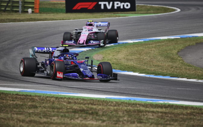 Lance Stroll, Racing Point, Alexander Albon, Toro Rosso - 27.07.2019. Formula 1 World Championship, Rd 11, German Grand Prix, Hockenheim, Germany, Qualifying Day. - www.automotorsport.az, EMail: info@automotorsport.az - copy of publication required for printed pictures. Every used picture is fee-liable. © Copyright: automotorsport.az