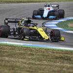 Daniel Ricciardo, Renault, George Russell, Williams - 27.07.2019. Formula 1 World Championship, Rd 11, German Grand Prix, Hockenheim, Germany, Qualifying Day. - www.automotorsport.az, EMail: info@automotorsport.az - copy of publication required for printed pictures. Every used picture is fee-liable. © Copyright: automotorsport.az