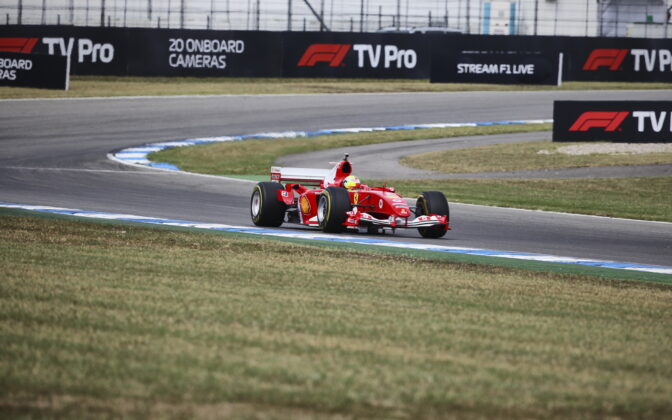 Mick Schumacher in Michael Schumachers F2004 Ferrari - 27.07.2019. Formula 1 World Championship, Rd 11, German Grand Prix, Hockenheim, Germany, Qualifying Day. - www.automotorsport.az, EMail: info@automotorsport.az - copy of publication required for printed pictures. Every used picture is fee-liable. © Copyright: automotorsport.az