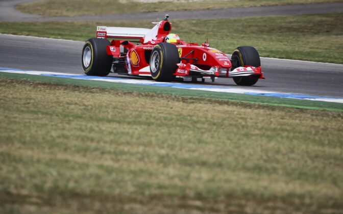 Mick Schumacher in Michael Schumachers F2004 Ferrari - 27.07.2019. Formula 1 World Championship, Rd 11, German Grand Prix, Hockenheim, Germany, Qualifying Day. - www.automotorsport.az, EMail: info@automotorsport.az - copy of publication required for printed pictures. Every used picture is fee-liable. © Copyright: automotorsport.az