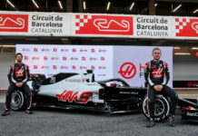 В Haas представили VF-20 Romain Grosjean, Kevin Magnussen, Haas VF-20