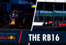Первые круги RB16 по трассе в Сильверстоуне
