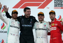 Азербайджан-2019: Гонка Lewis Hamilton, Valtteri Bottas, Sebastian Vettel