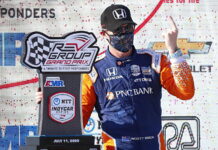 Новичок дважды обогнал чемпиона и вырвал дебютный подиум Scott Dixon